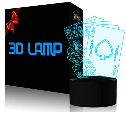 Casino Poker Dice 3D Lamp