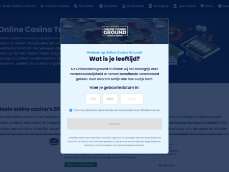 OnlineCasinoGround.nl Launches Age-Gate to Protect Vulnerable Players