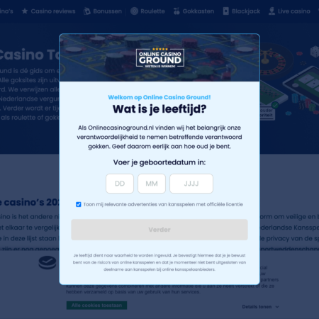 OnlineCasinoGround.nl Launches Age-Gate to Protect Vulnerable Players